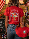 Where The Spirit Of The Lord Is, There Is Freedom. Women'S 250th Anniversary American Faith Print Short-Sleeve T-Shirt