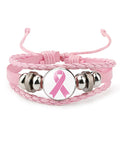 Breast Cancer Awareness Handmade Leather Bracelet For Women