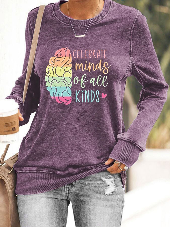 Women's Celebrate Minds Of All Kinds Sweatshirt