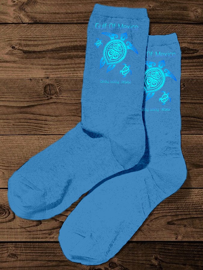 Unisex Gulf Of Mexico Knitted Casual Socks