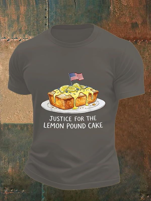 Men's JUSTICE FOR THE LEMON POUND CAKE  Print T-Shirt