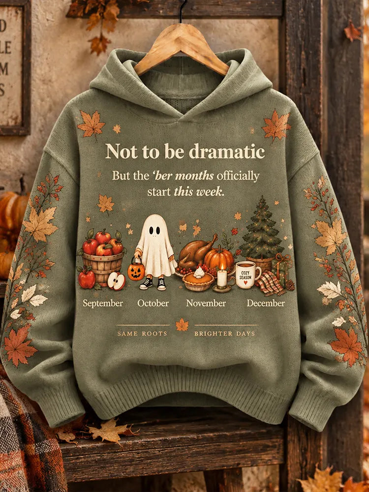 Women's Vintage Autumn Hooded Sweater