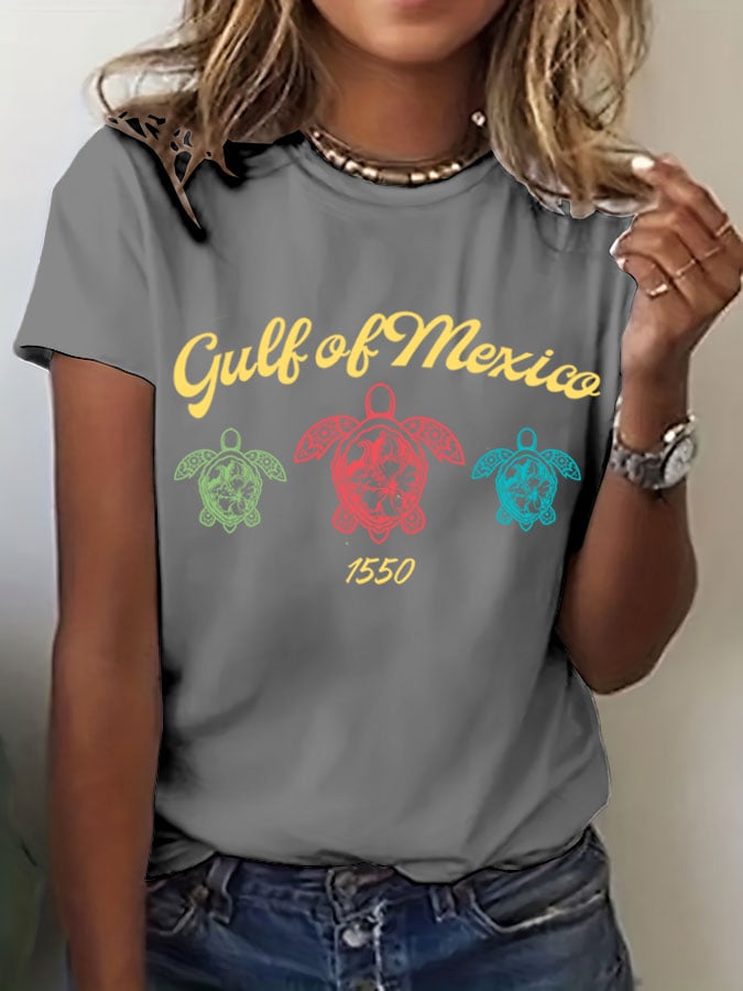 Women's Gulf Of Mexico Print T-Shirt