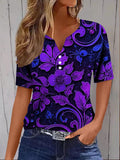 Women'S Alzheimer'S Casual Floral Print T-Shirt