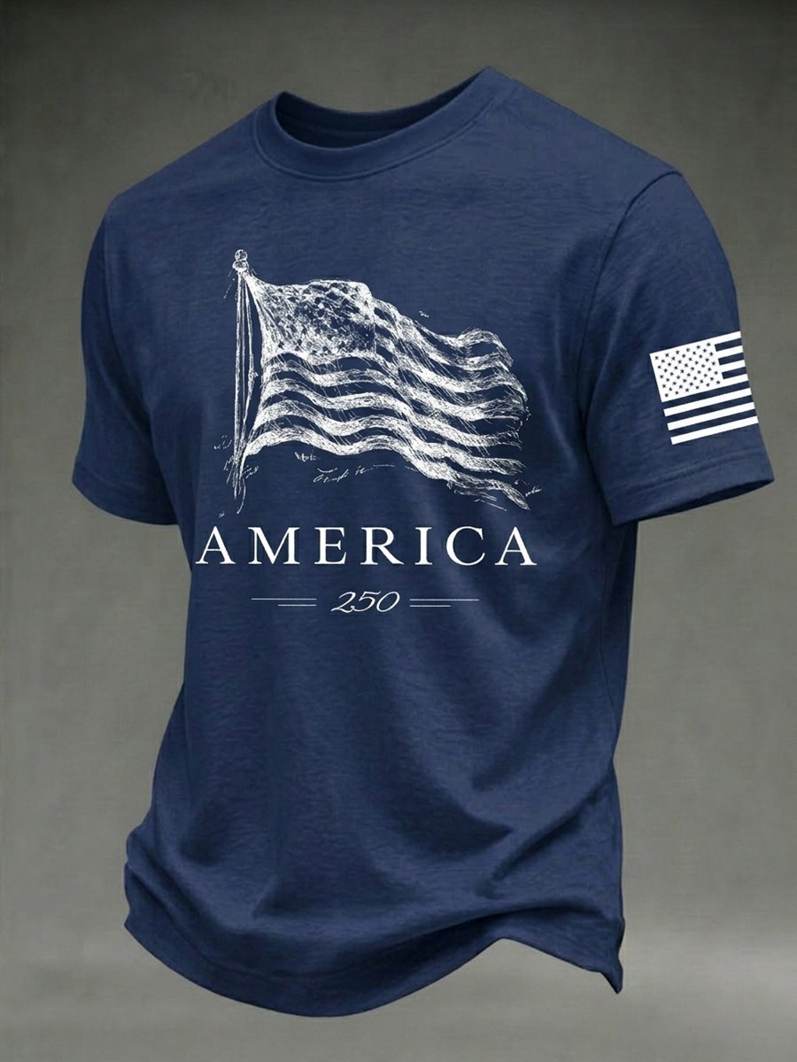 Men's USA 250th Anniversary Short-Sleeve Crew Neck T-Shirt