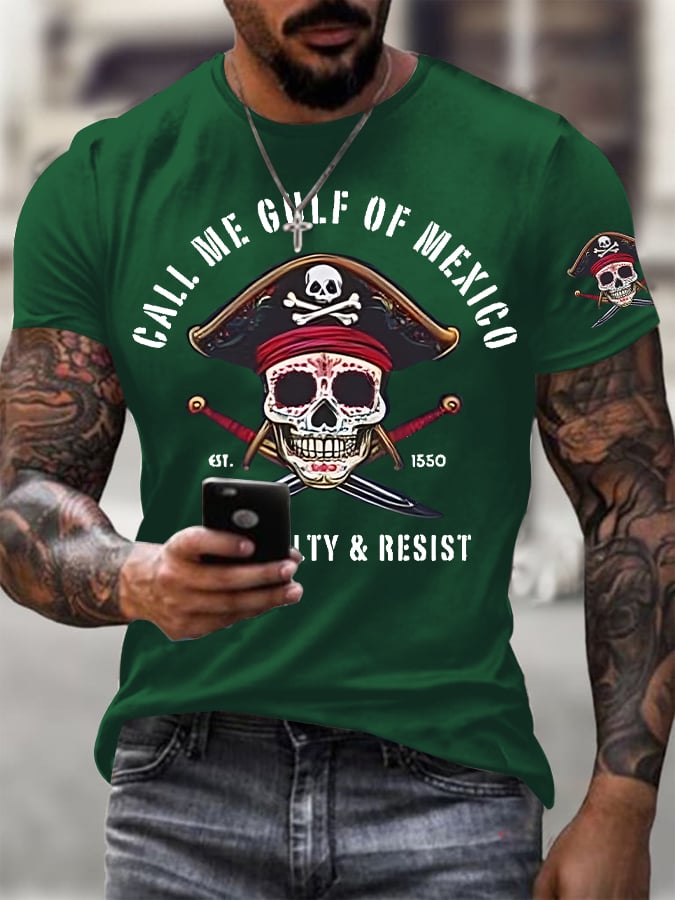 Men's Gulf Of Mexico Printed Round Neck T-Shirt