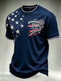 Men's 250th Anniversary Independence Day Art Printed Casual T-shirt