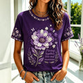 Women's Memory Care Art Pattern Alzheimer Awareness T-shirt