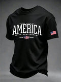 America 250 Years Pattern 100% Cotton T-Shirt