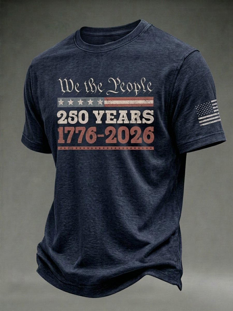 Men's USA 250th Anniversary Short-Sleeve Crew Neck T-Shirt