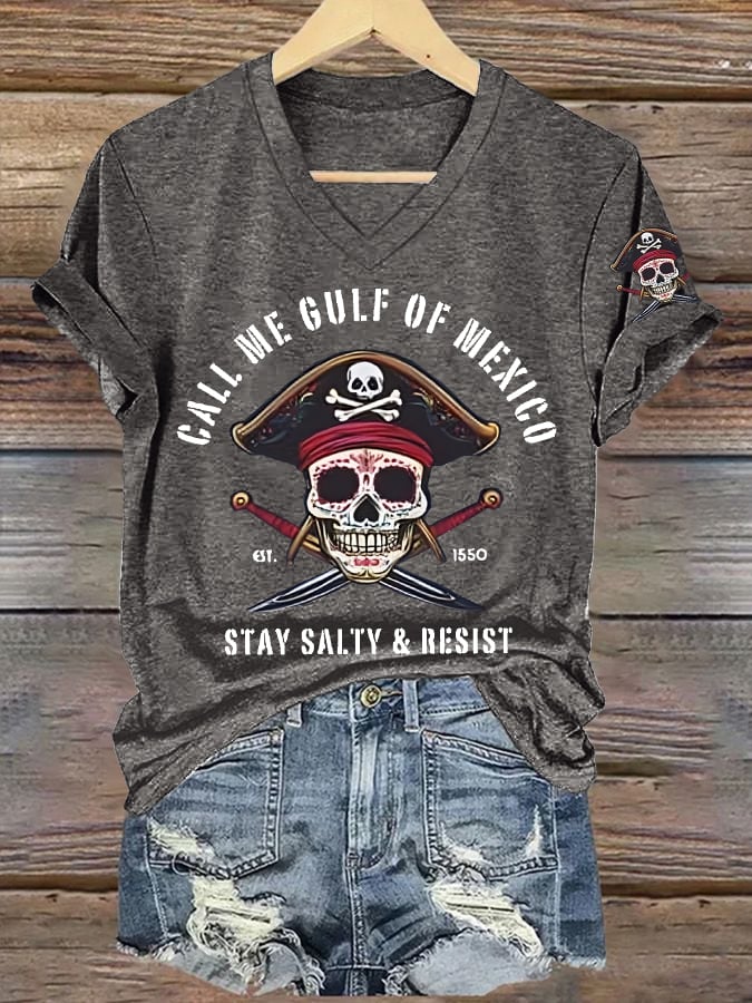 Women's Call Me Gulf Of Mexico Printed T-Shirt