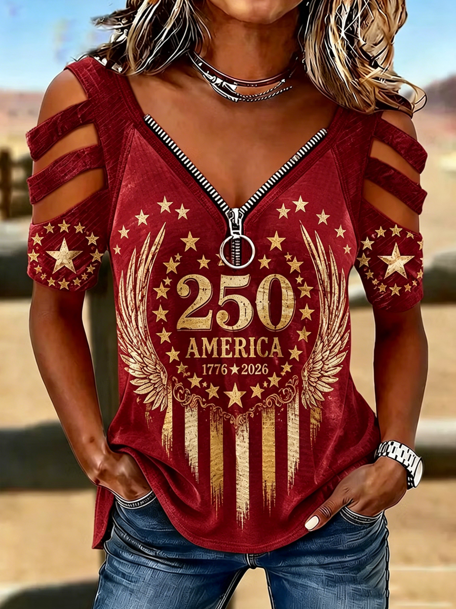 Women'S Casual 250Th Anniversary Commemorative T-Shirt