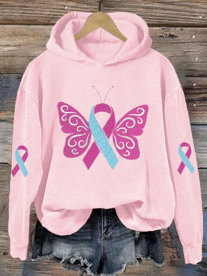 Womens Breast Cancer Awareness Hoodie