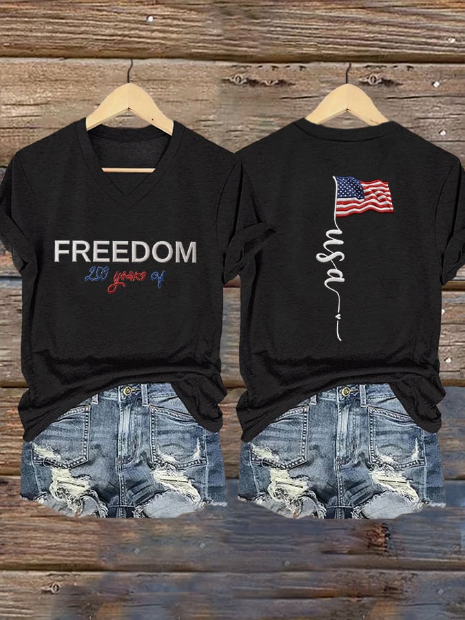 Women's Freedom 250 Patriotic T-shirt