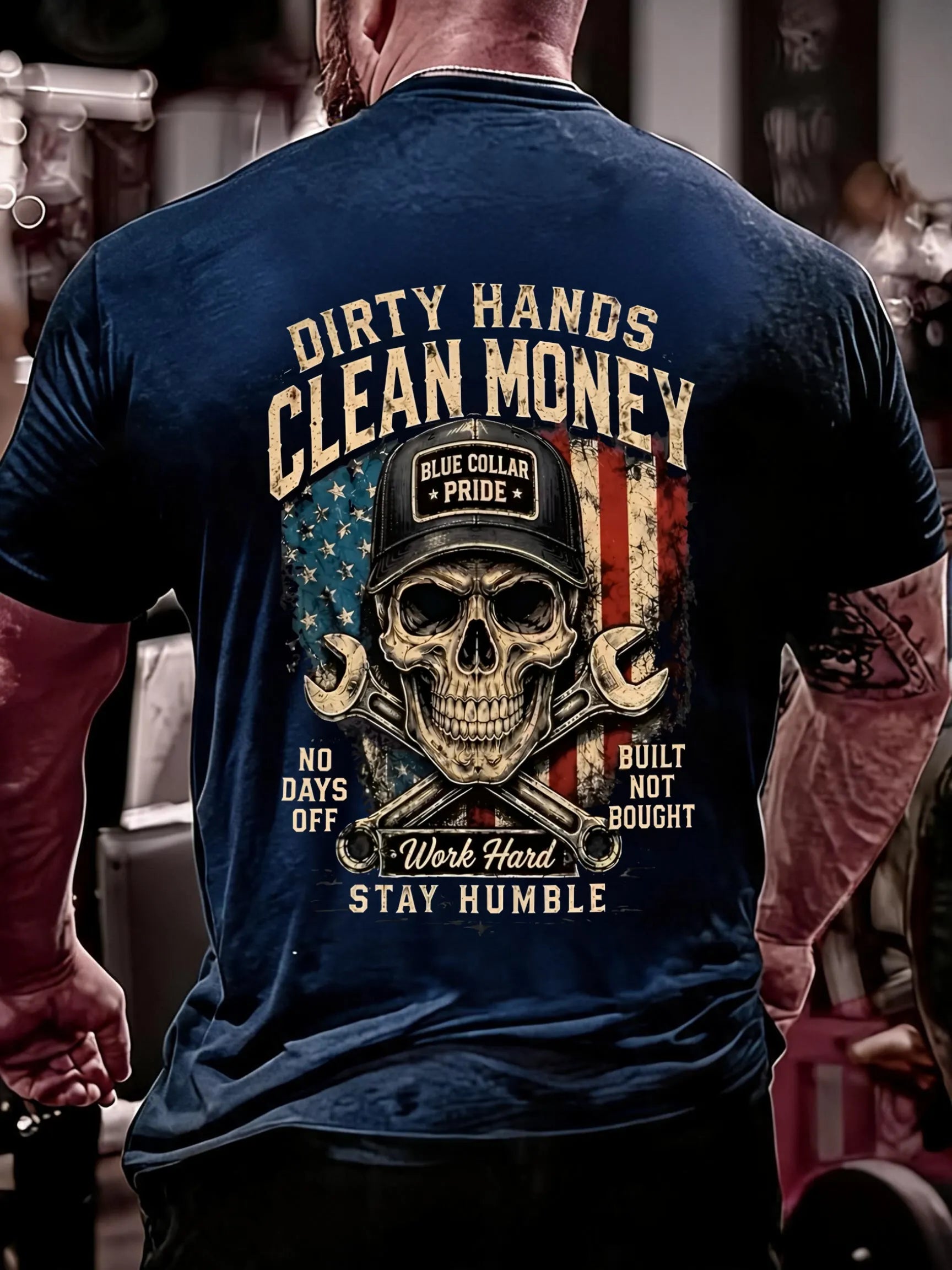 Men'S DIRTY HANDS CLEAN MONEY Cotton T-Shirt