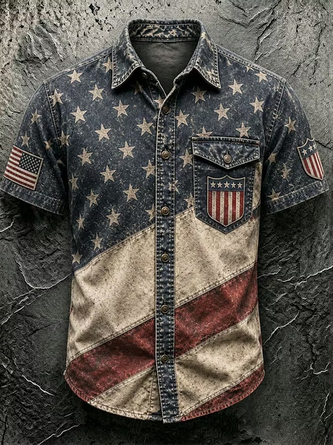 Men'S Short-Sleeve Shirt For The 250th Anniversary Of The United States