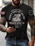 Men's "Don't Tread on Me" Printed Short-Sleeve T-Shirt