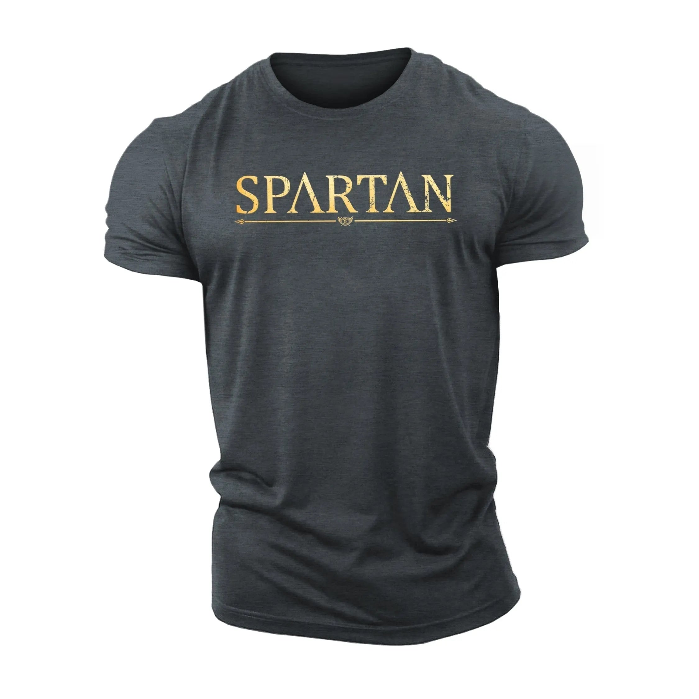 Men's SPARTAN GOLD Crew Neck Cotton Short-Sleeve T-Shirt