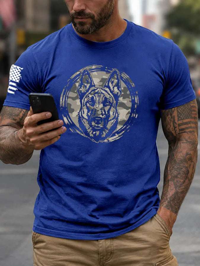 K-9 Pattern 100% Cotton T-Shirt