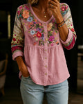 Women's Spring Floral Print Casual Top