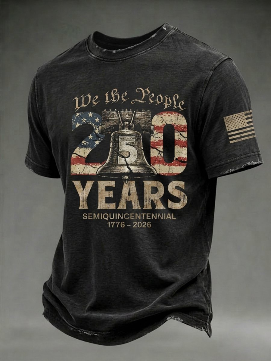 Men's USA 250th Anniversary Short-Sleeve Crew Neck T-Shirt