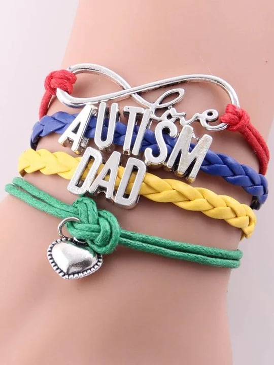 Infinity Love Autism Awareness Bracelet (Mum, Sister, Dad, Nana, Grandma, Aunt, Mom)