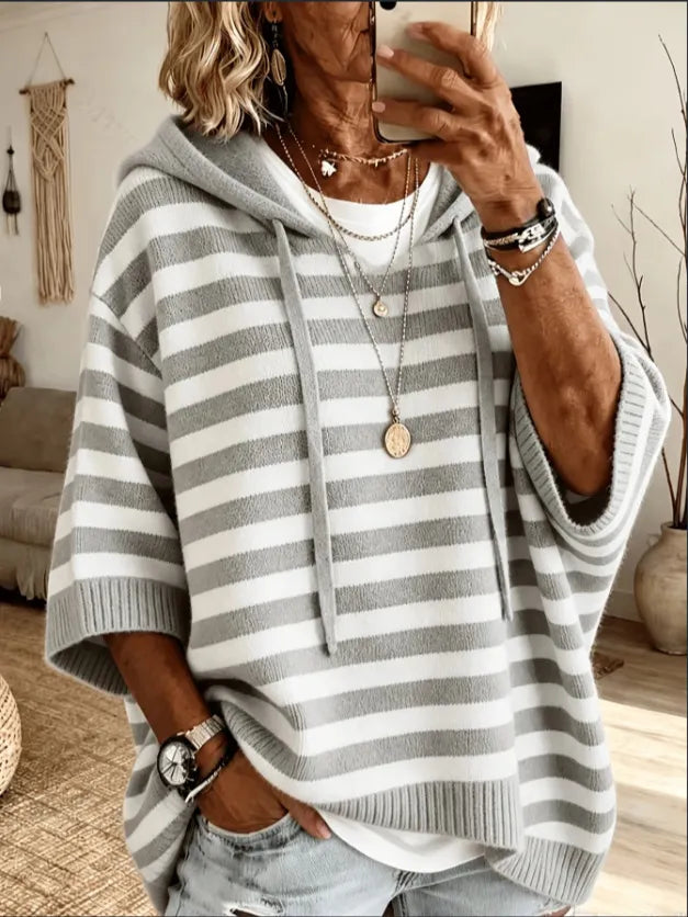 Women'S Knitted Sweater Oversized Hoodie