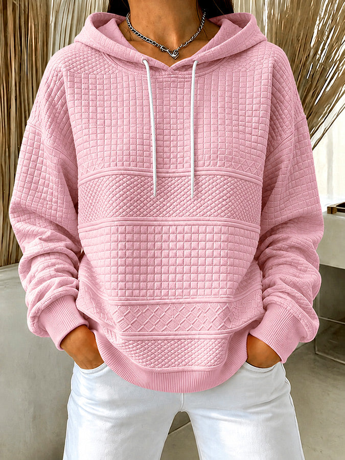 Women'S Casual Solid Color Style Hoodie