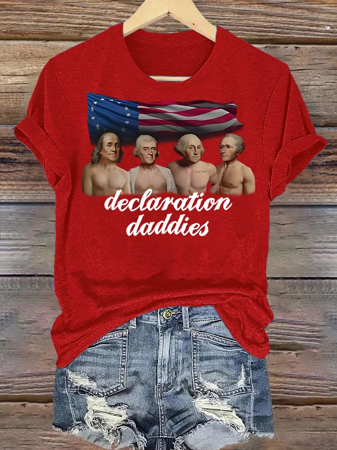 Women's  declaration Round-neck Printed T-Shirt