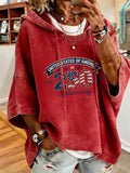 Women's 250th Anniversary Flag Print Oversized Hoodie