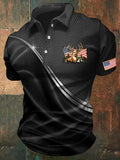 Patriotic American Deer Polo Shirt