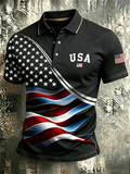 Men's USA 1776-2026 Freedom Printed Polo Shirt