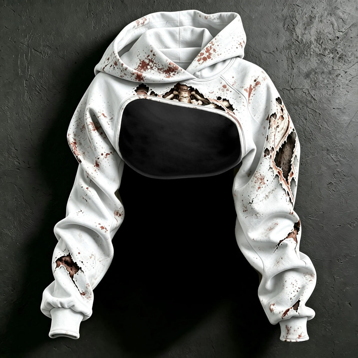 Women's Halloween Zombie Hug Skull 3d Print Hoodie Two-piece Set