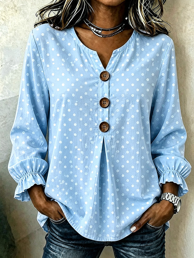 Women'S Casual Solid Color Cotton And Linen Shirt
