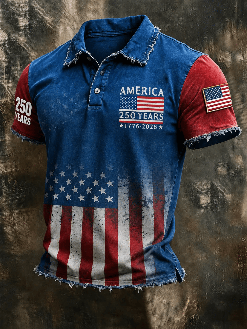 Men's One Nation Under God Cross Wings Men'S All Over Print Casual Polo Shirt