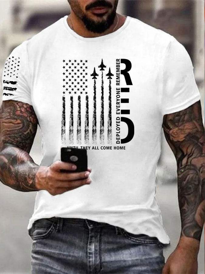 Red Friday Until They Come Home Pattern 100% Cotton T-Shirt