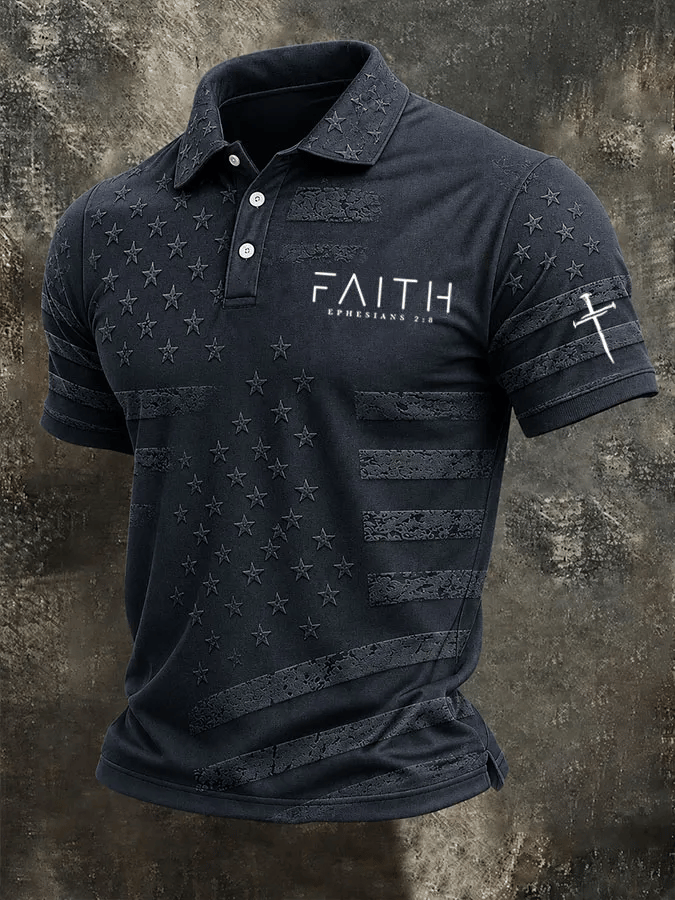 Men's USA 1776-2026 Freedom Printed Polo Shirt