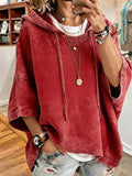 Women'S Vintage Distressed Washed Oversized Hoodie