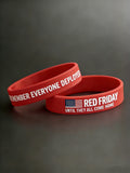 RED Friday Bracelet Remember Everyone Deployed Military Support