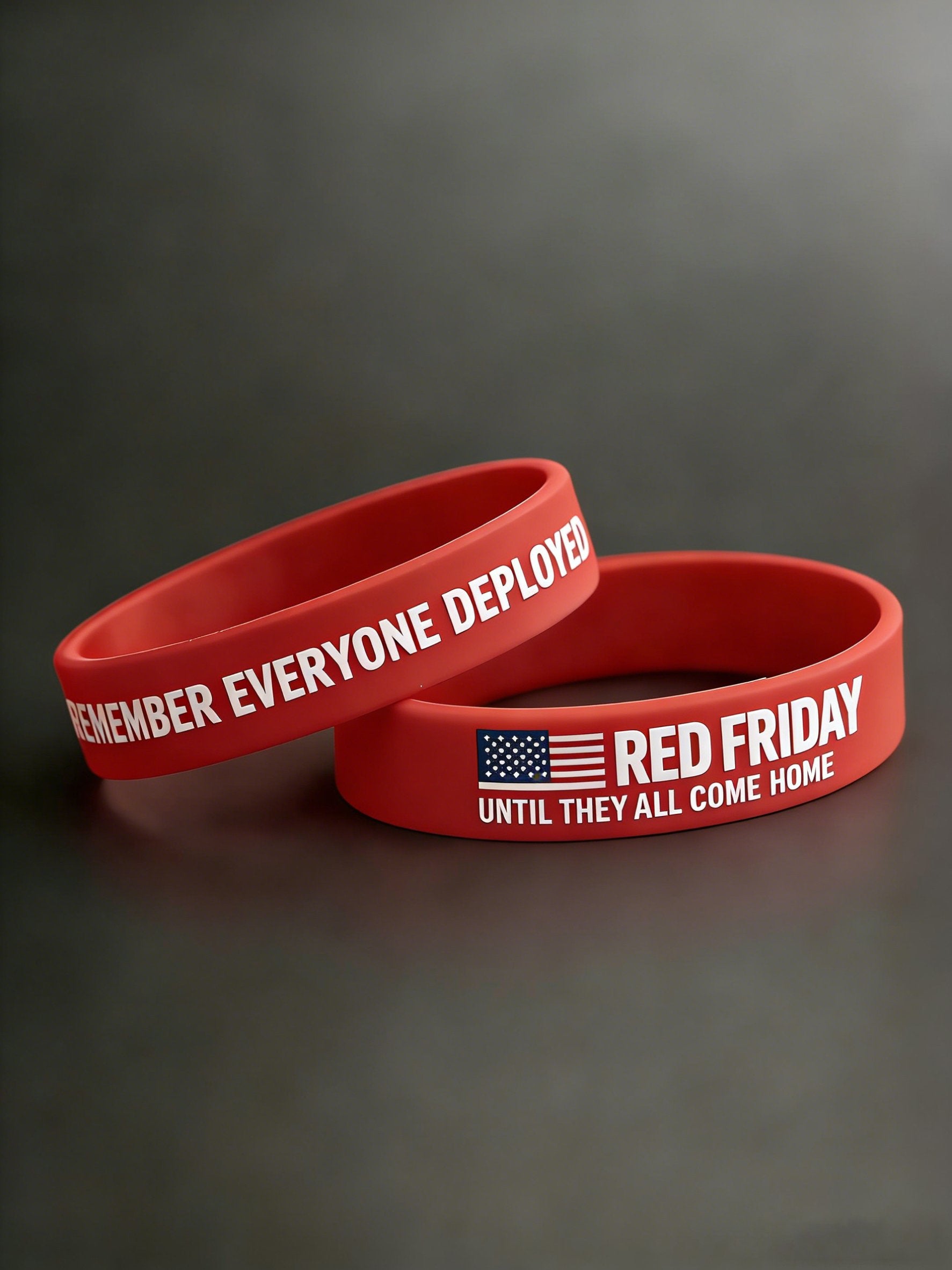 RED Friday Bracelet Remember Everyone Deployed Military Support