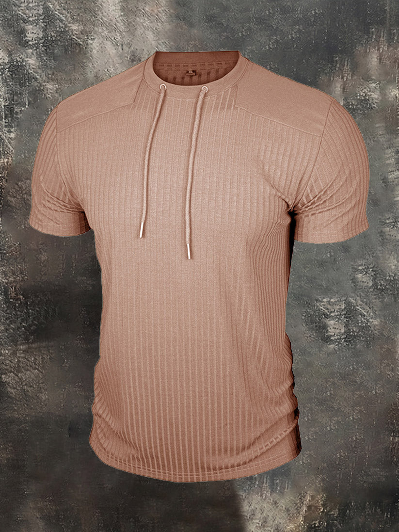 Men's Slim-Fit Cotton Crew-Neck Sports T-Shirt
