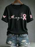Women's Breast Cancer Awareness Print T-Shirt