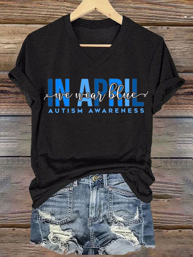 Women's Autism V-neck T-shirt