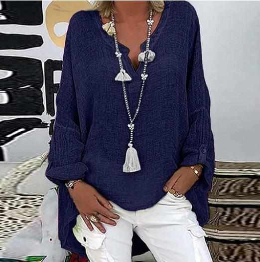Casual Solid Color Long Sleeve Top