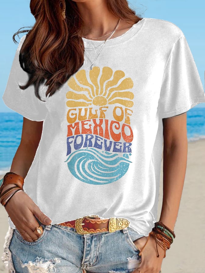 Women's Casual Vacation Mexico Printed T-shirt