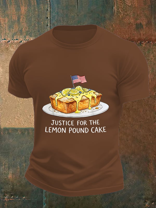 Men's JUSTICE FOR THE LEMON POUND CAKE  Print T-Shirt