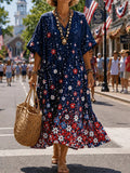 Women's USA 250th Anniversary Art Print Casual Dress