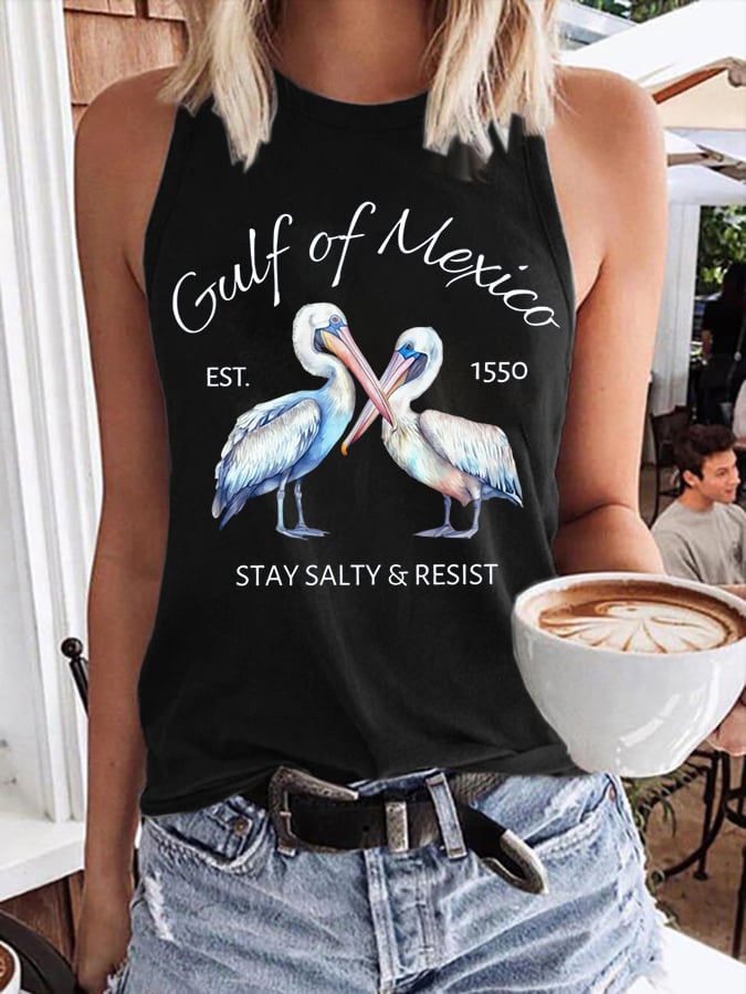 Women's Gulf Of Mexico Print Tank Top