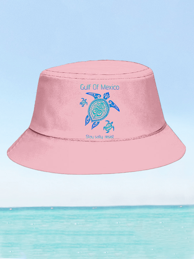 Unisex Gulf Of Mexico Printed Bucket Hat