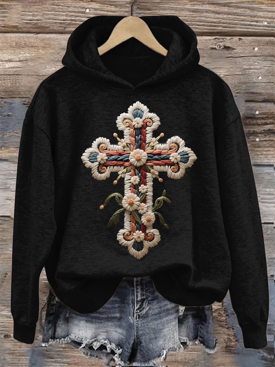 Women's Faith Print Hooded Sweatshirt